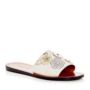 Coach Riveted Tea Rose Suede Sandals Size 8 1/2